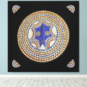 Afrikaans Stam Masker Canvas Afdruk (Insitu (Houten vloer))