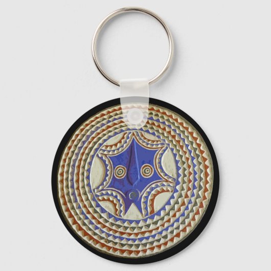 Afrikaans Stam Masker Sleutelhanger (Voorkant)