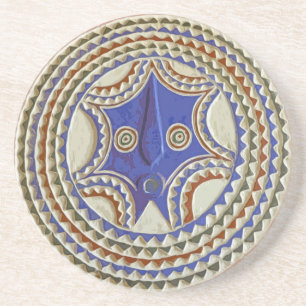 Afrikaans Stam Masker Zandsteen Onderzetter