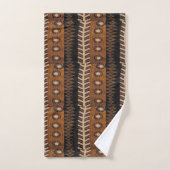 Afrikaans Stam Motief • Zwart & Wit Bad Handdoek (Handdoek)