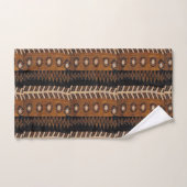 Afrikaans Stam Motief • Zwart & Wit Bad Handdoek (Handdoek)