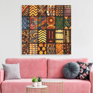 Afrikaans Stam Patroon Canvas Kunst