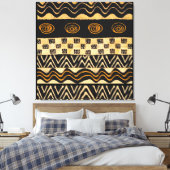 Afrikaans Stam Shamaan Design Canvas Afdruk (Insitu (Slaapkamer))