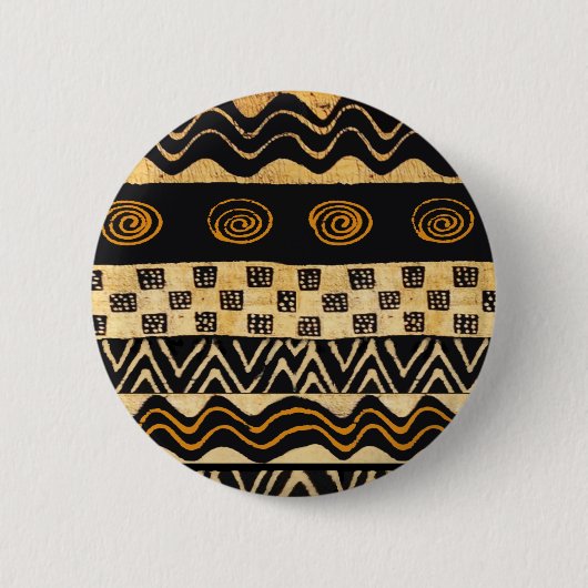Afrikaans Stam Shamaan Design Ronde Button 5,7 Cm (Voorkant)