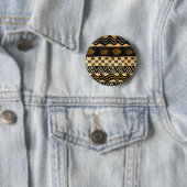 Afrikaans Stam Shamaan Design Ronde Button 5,7 Cm (In situ)
