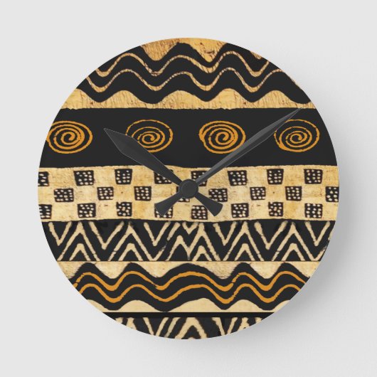 Afrikaans Stam Shamaan Design Ronde Klok (Voorkant)