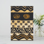 Afrikaans Stam Shamaan Ontwerp Briefpapier (Staand voorkant)