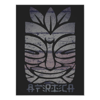 Afrikaans stammenmasker foto afdruk