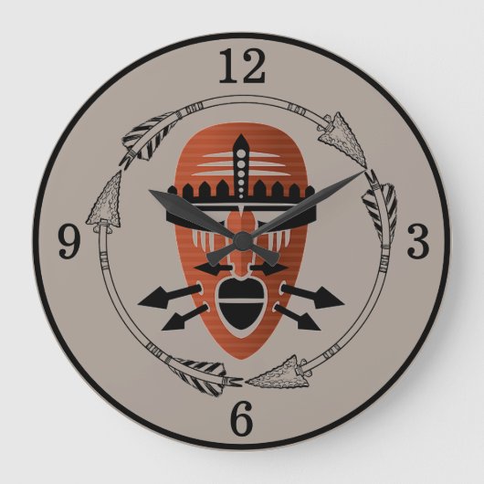 Afrikaans stammenmasker grote klok (Voorkant)