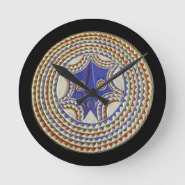 Afrikaans stammenmasker ronde klok