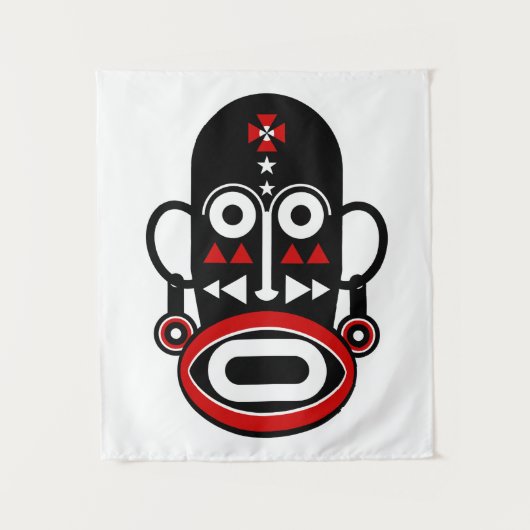Afrikaans stammenmasker wandkleed (Voorkant)