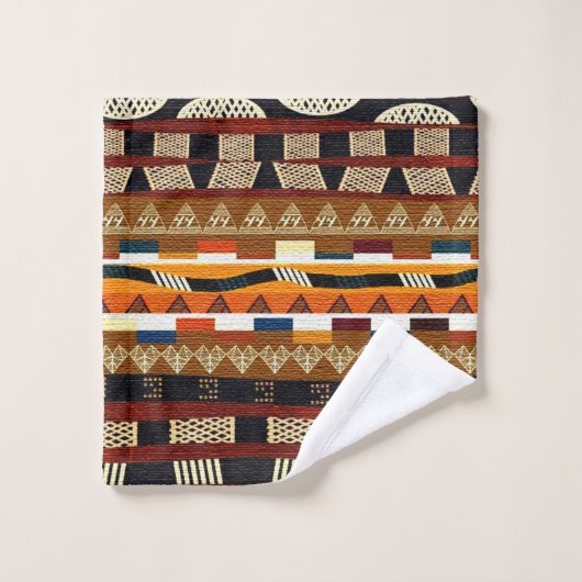 Afrikaans stammenpatroon bad handdoek (Wasdoekje)