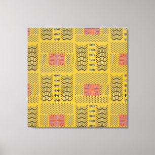 Afrikaans stammenpatroon canvas afdruk