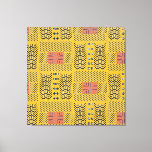 Afrikaans stammenpatroon canvas afdruk (Voorkant)