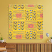 Afrikaans stammenpatroon canvas afdruk (Insitu (Woonkamer))