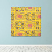 Afrikaans stammenpatroon canvas afdruk (Insitu (Houten vloer))
