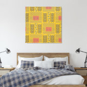 Afrikaans stammenpatroon canvas afdruk (Insitu (Slaapkamer))