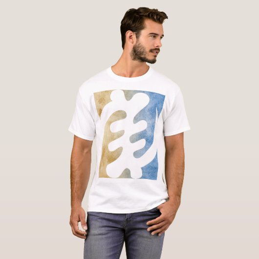 Afrikaans symbool van de prachtige Waterverf Gye N T-shirt (Voorkant volledig)