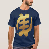 Afrikaans symbool voor Gye Nyame Shiny Gold Adinkr T-shirt (Voorkant)