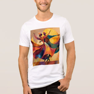 Afrikaans T-Shirt met Dansende Koppel Kunst
