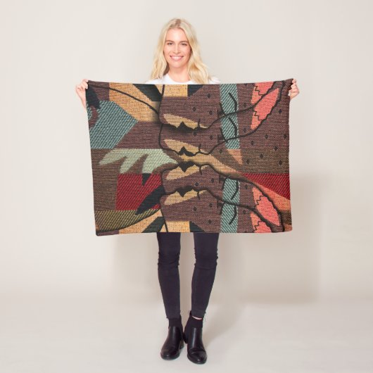 Afrikaans Tapijt Fleece Deken (In situ)