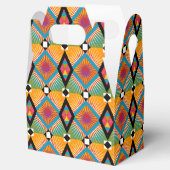 Afrikaans Textiel Print Celebration Gable Party Bedankdoosjes (Geopend)