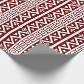 Afrikaans traditioneel, naadloos wit patroon cadeaupapier (Hoek)