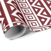 Afrikaans traditioneel, naadloos wit patroon cadeaupapier (Rol Hoek)