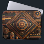 Afrikaans traditioneel patroon. Etnische Afrika Laptop Sleeve<br><div class="desc">Afrikaanse standaard traditionele patroonlaptophoezen.</div>