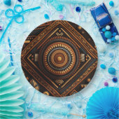 Afrikaans traditioneel patroon. Etnische Afrika Papieren Bordje (Feest)