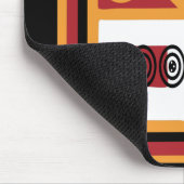 Afrikaans tribaal gekleurd geometriepatroon muismat (Hoek)