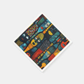 Afrikaans tribaal patroon met afgoden. servet (Hoek)