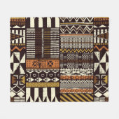 Afrikaans tribaal weefsel, abstract . fleece deken (Voorkant (Horizontaal))