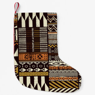 Afrikaans tribaal weefsel, abstract . kleine kerstsok