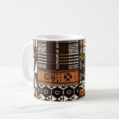 Afrikaans tribaal weefsel, abstract . koffiemok (Voorkant links)