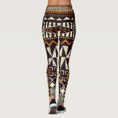 Afrikaans tribaal weefsel, abstract . leggings (Achterkant)
