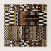 Afrikaans tribaal weefsel, abstract . legpuzzel (Horizontaal)