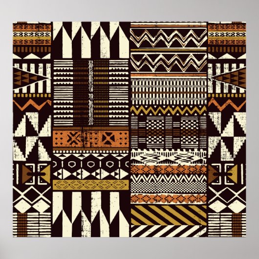 Afrikaans tribaal weefsel, abstract . poster (Voorkant)