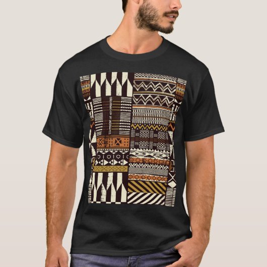 Afrikaans tribaal weefsel, abstract . t-shirt (Voorkant)