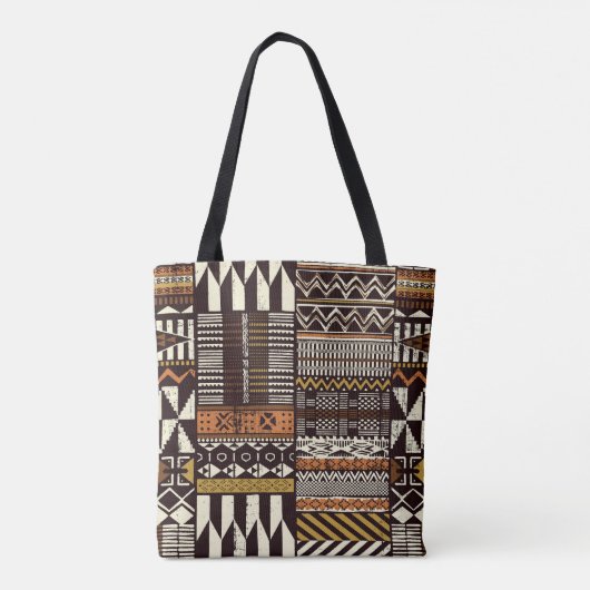 Afrikaans tribaal weefsel, abstract . tote bag (Achterkant)