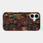 AFRIKAANS TRIBAL ART DESIGN iPhone 16 HOESJE (Achterkant horizontaal)