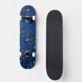 Afrikaans Tribal Blauw Skateboard (Voorkant)