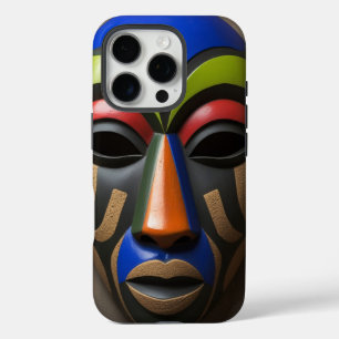 Afrikaans Tribal Masker Geometrische Symboliek iPhone 16 Pro Hoesje