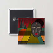 Afrikaans Vierkante Button 5,1 Cm (Voorkant /achterkant)