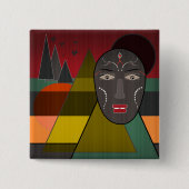 Afrikaans Vierkante Button 5,1 Cm (Voorkant)