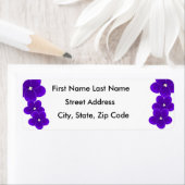 Afrikaans Violet Adresetiketten Etiket (Insitu)
