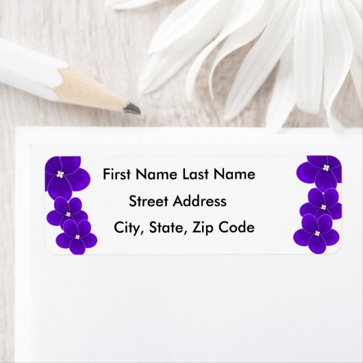 Afrikaans Violet Adresetiketten Etiket (Insitu)