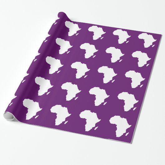 Afrikaans Violet Audacious Africa Cadeaupapier (Uitgerold)