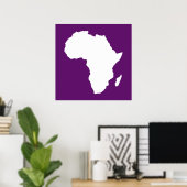 Afrikaans Violet Audacious Africa Poster (Thuiskantoor)
