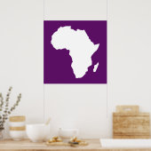 Afrikaans Violet Audacious Africa Poster (Keuken)